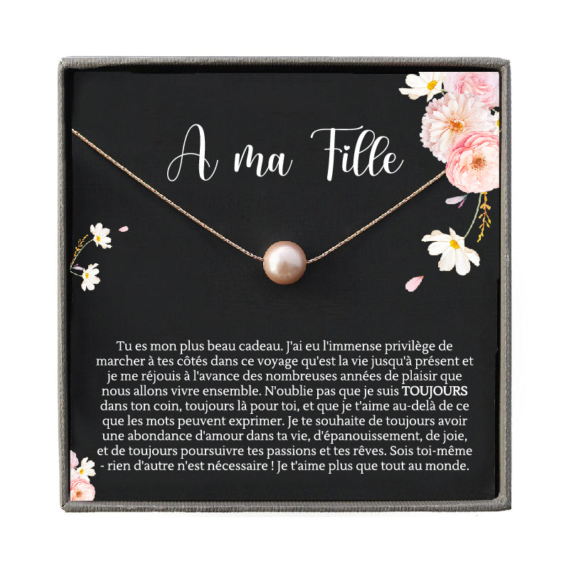 Collier A ma Fille - Tu es mon plus beau cadeau
