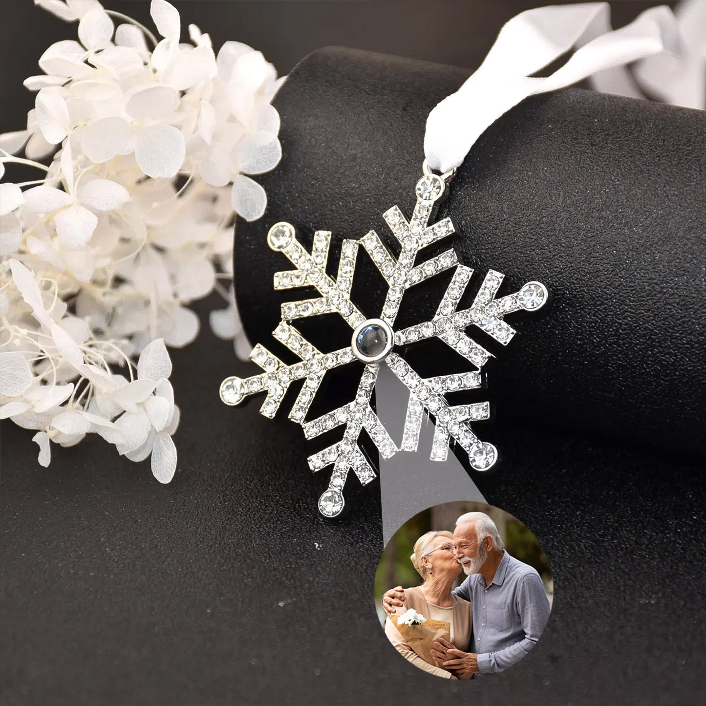 Ornement Flocon de Neige avec Photo Personnalisée
