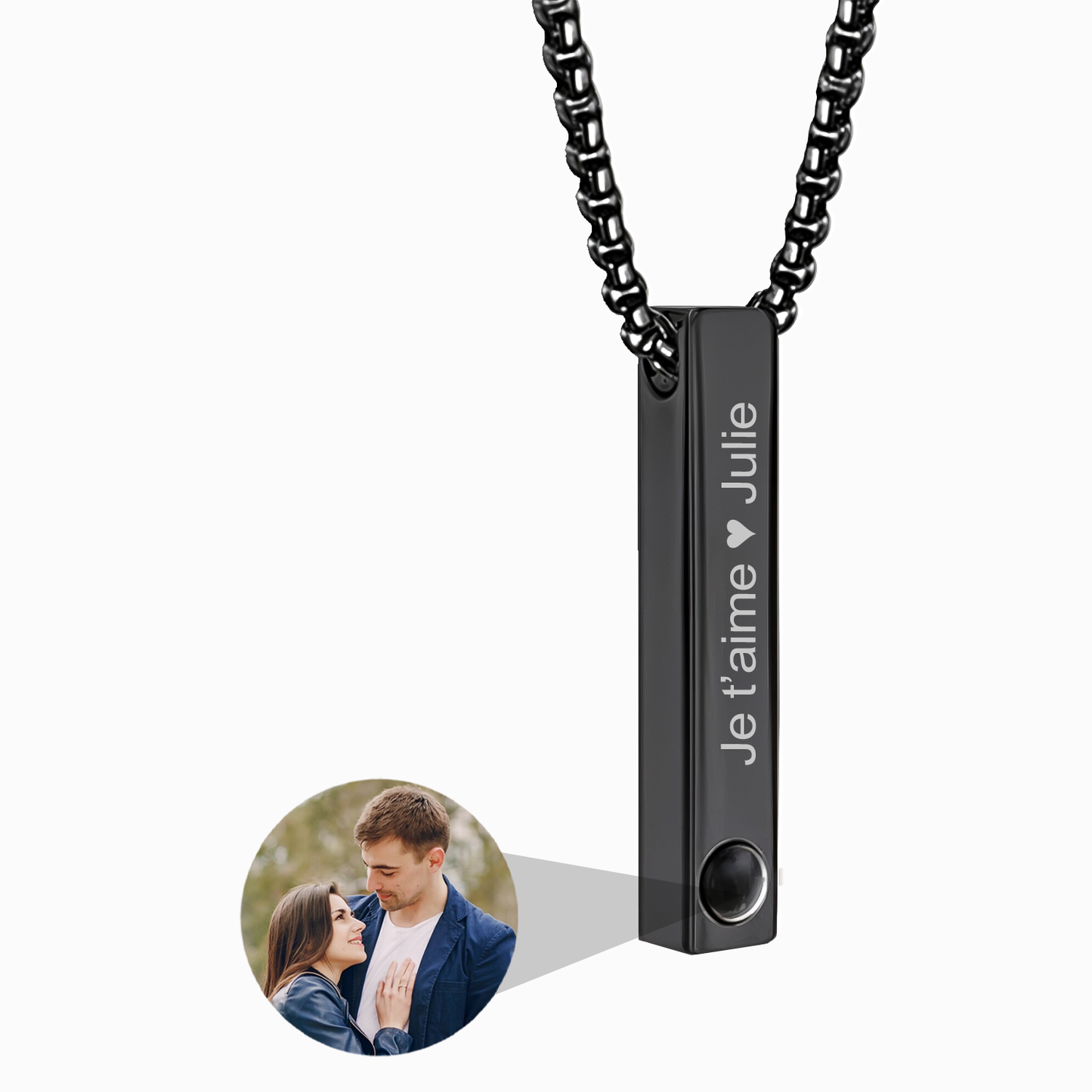 Collier Reflet d’Émotion avec Photo et Gravure Personnalisée