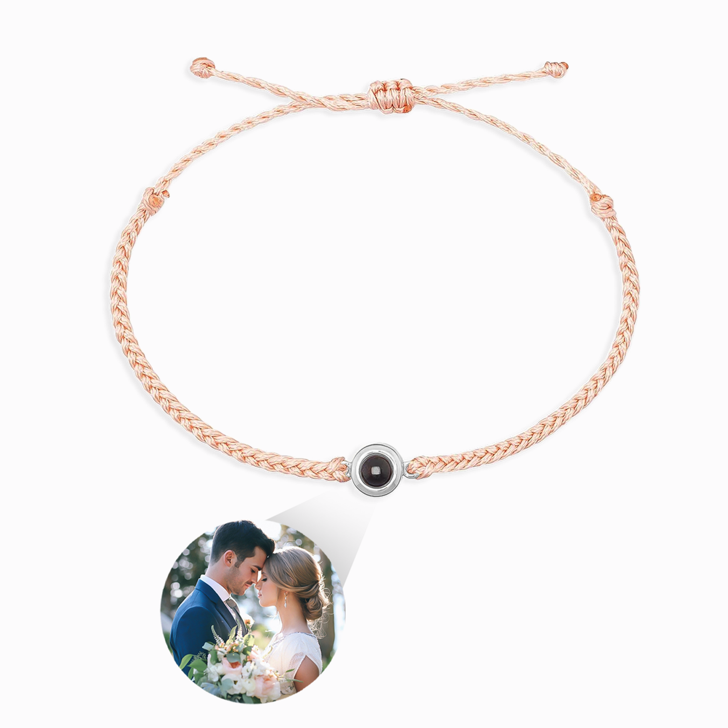 Bracelet Tressé avec Photo Personnalisée