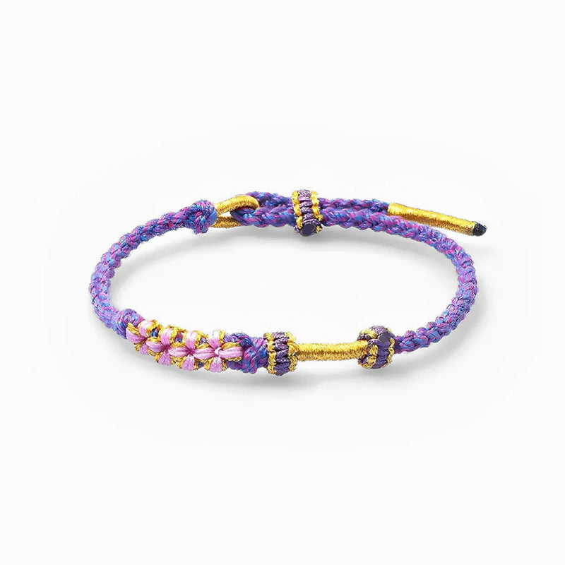 Bracelet à Nœud Fleurs de Pêcher