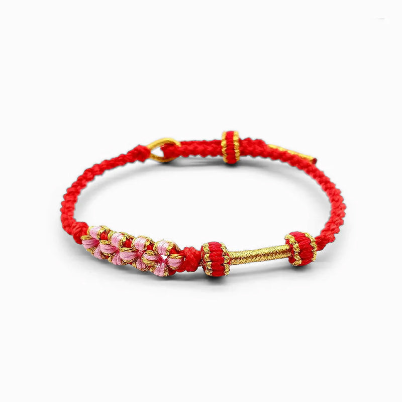 Bracelet à Nœud Fleurs de Pêcher