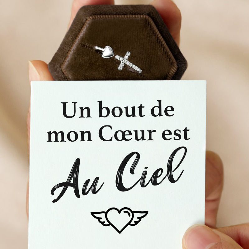 Un Bout de Mon Cœur est au Ciel - Bague en Argent 925
