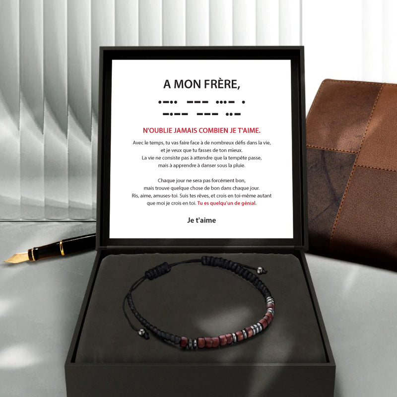 A mon Frère - Je t'aime - Bracelet Code Morse