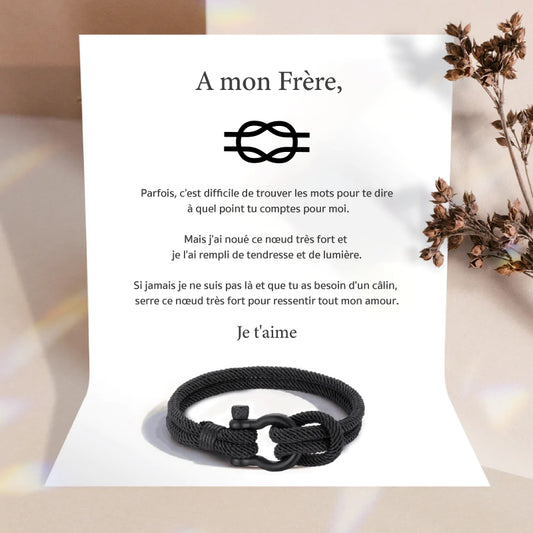 A mon Frère - Bracelet Nœud Marin