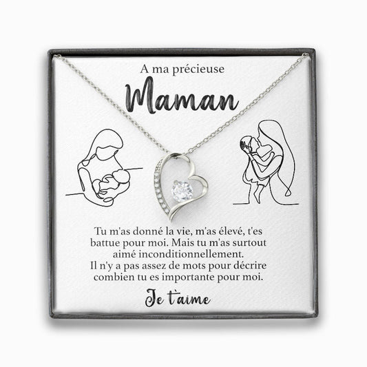 Collier Fête des Mères - Tu m'as donné la vie - Collier en Argent 925