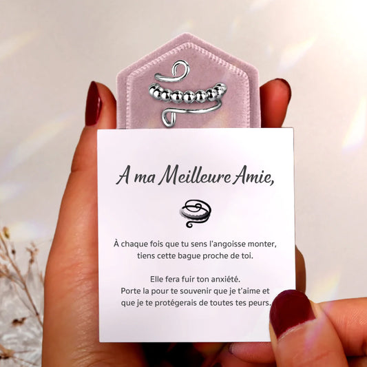 A ma Meilleure Amie - Bague Fidget Anti-Anxiété en Argent 925