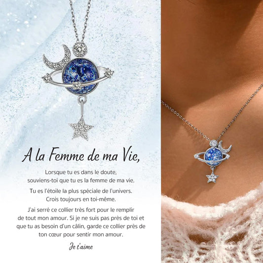 Mon Etoile - Collier à la Femme de ma Vie en argent 925
