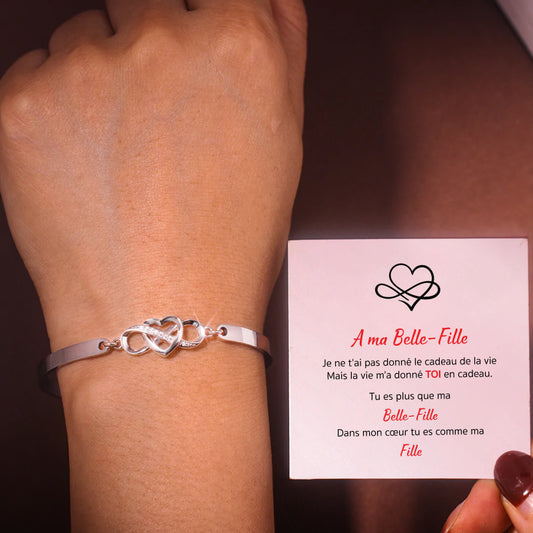 A ma Belle-Fille - Bracelet Coeurs Infinity