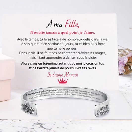 A ma Fille - Bracelet N'oublies jamais que je t'aime