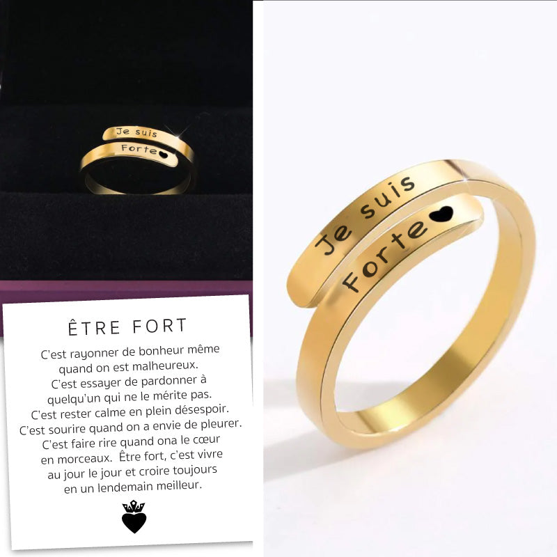 Je suis Forte - Bague en Argent 925