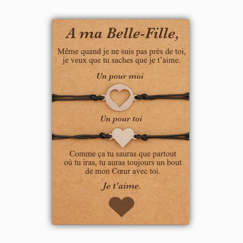 A ma Belle-Fille - Bracelets Cœur