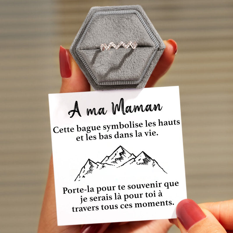 A ma Maman - Je serais avec toi - Bague en Argent 925