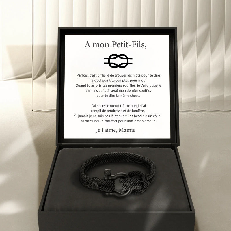 A mon Petit-Fils - Bracelet Nœud Marin