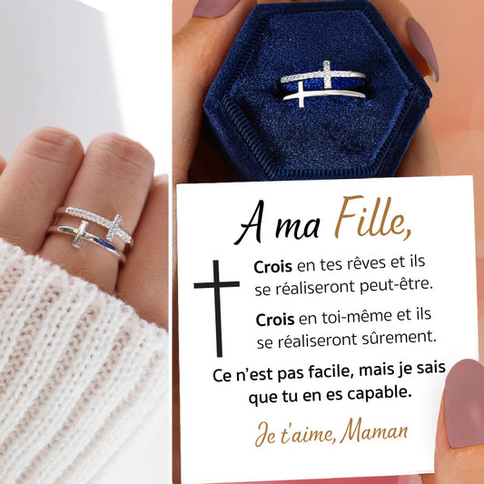A ma Fille - Crois en toi-même - Bague en argent 925