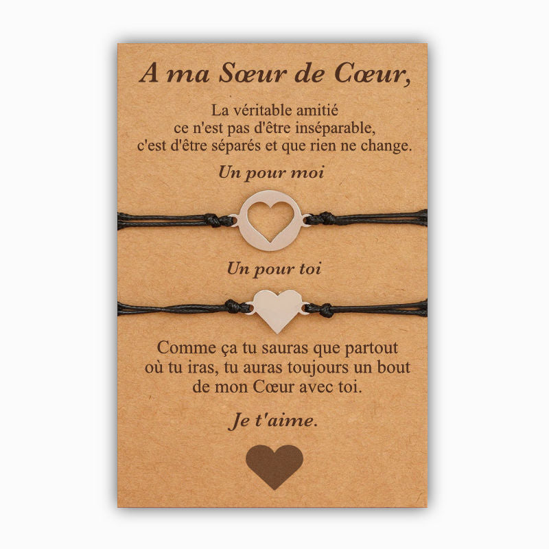 A ma Sœur de Cœur - Bracelets Cœur