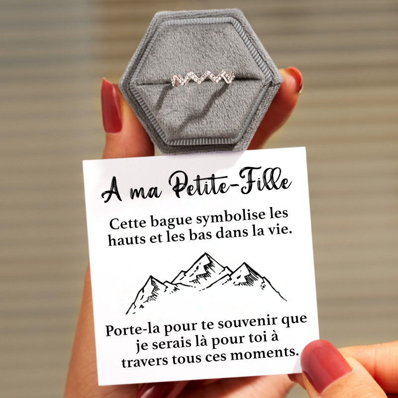 A ma Petite-Fille - Je serais avec toi - Bague en Argent 925