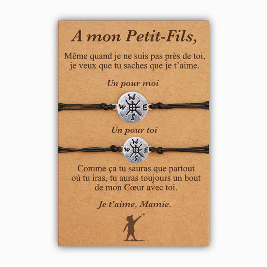 A mon Petit-Fils  - Bracelets Boussole