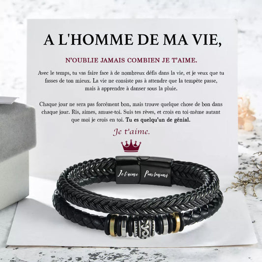 A l'Homme de ma Vie - Bracelet Je t'aime pour Toujours