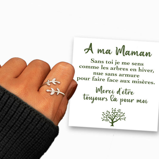 A ma Maman - Bague Feuilles