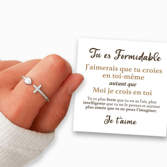 Je crois en Toi - Bague en Argent 925