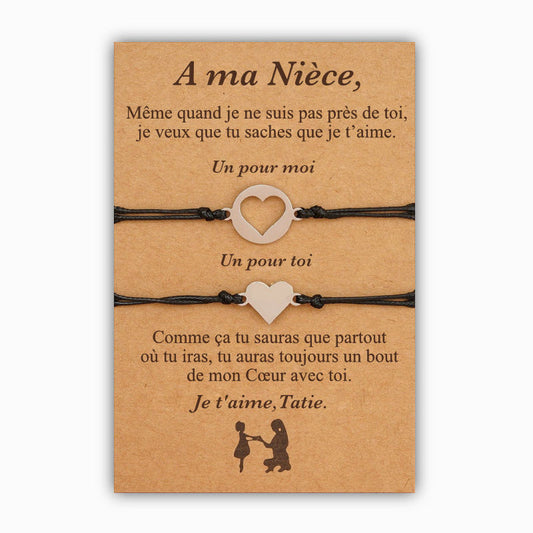 A ma Nièce - Bracelets Cœur