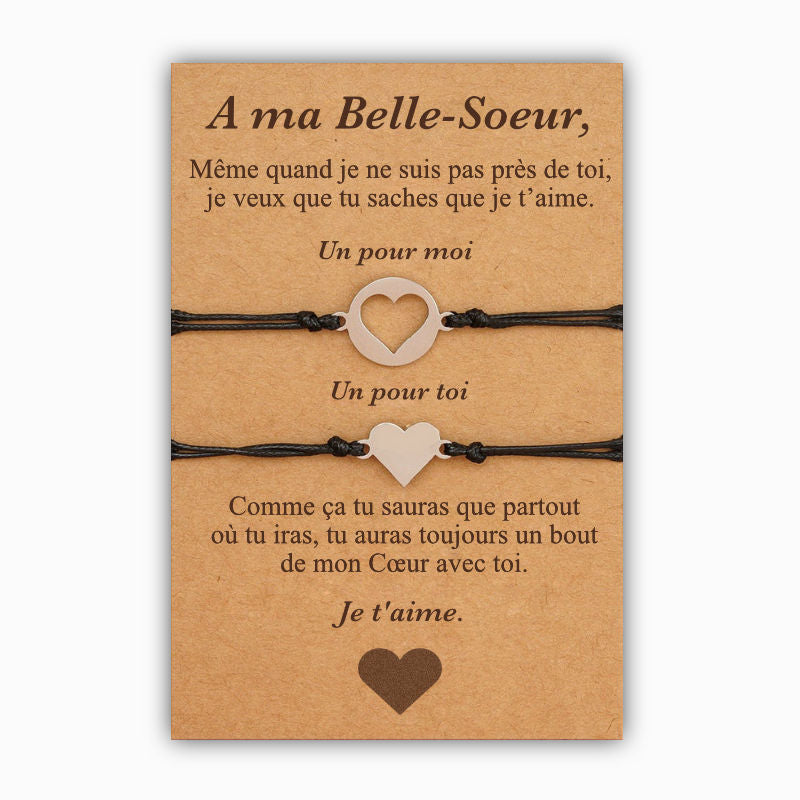 A ma Belle-Soeur - Bracelets Cœur