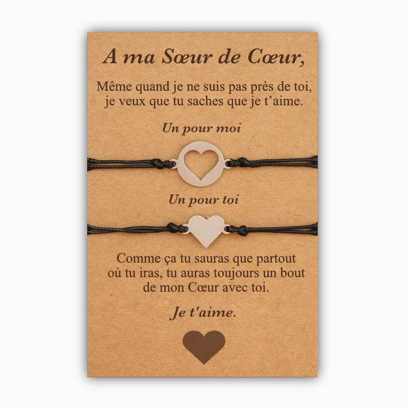 A ma Sœur de Cœur - Bracelets Cœur