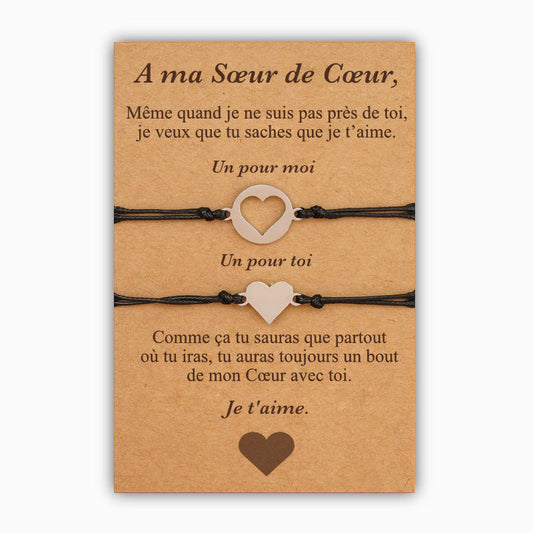 A ma Sœur de Cœur - Bracelets Cœur