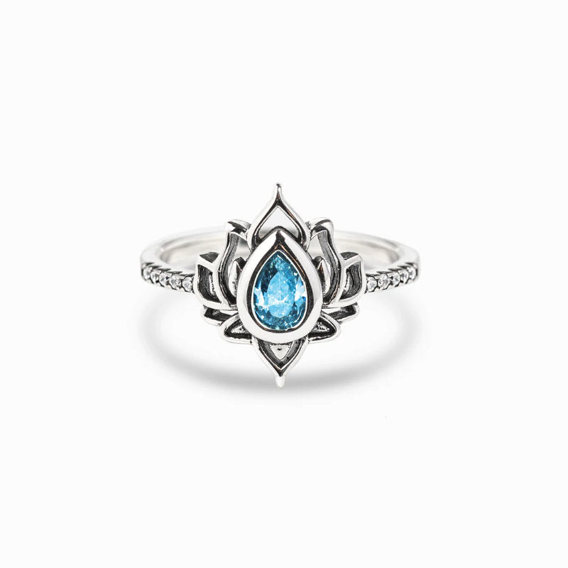 A ma Fille - Bague Lotus en argent 925