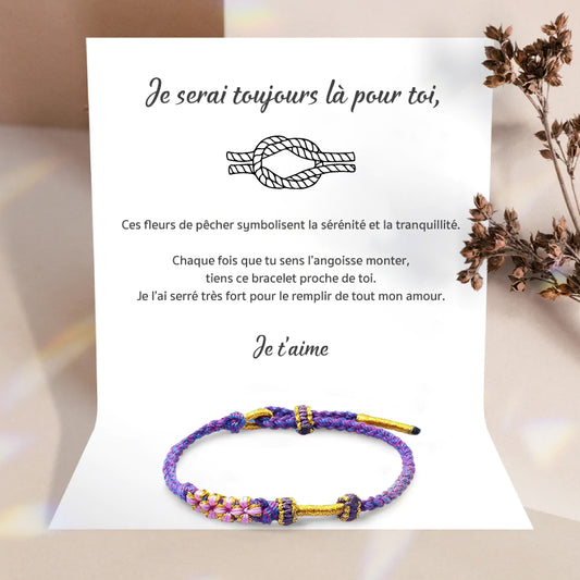 Bracelet à Nœud Fleurs de Pêcher