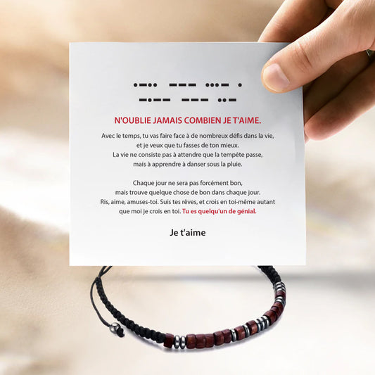 Je t'aime - Bracelet Code Morse