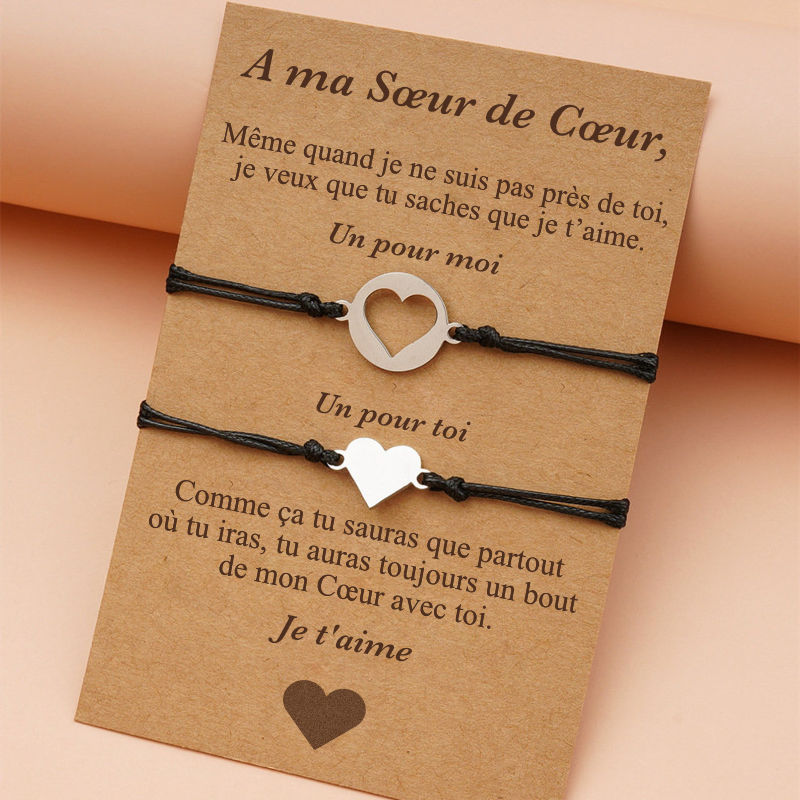A ma Sœur de Cœur - Bracelets Cœur