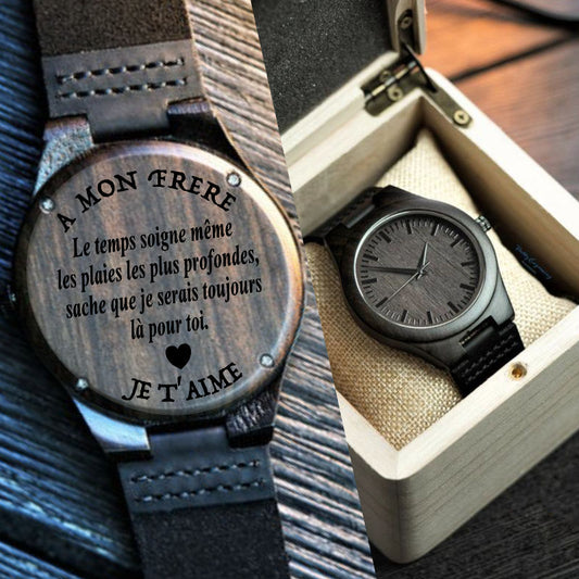 A mon Frère - Montre en Bois Gravée