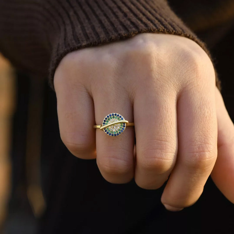 A ma Fille - Bague Planète Tournante - Bague Fidget Anti-anxiété