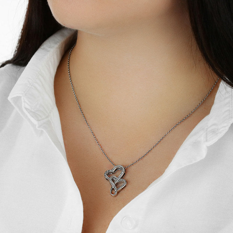 A ma Fille - Collier Cœurs Enlacés