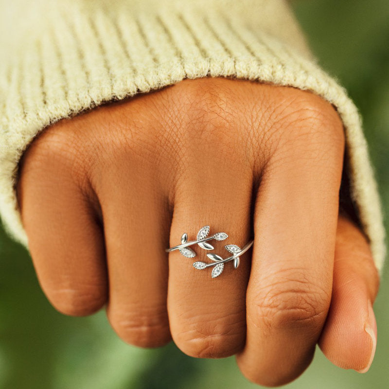 Je crois en toi - Bague Feuilles