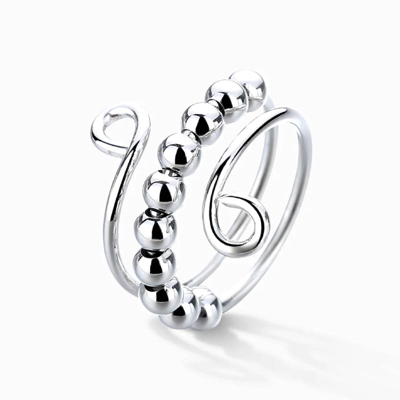 Bague Fidget Anti-Anxiété en Argent 925