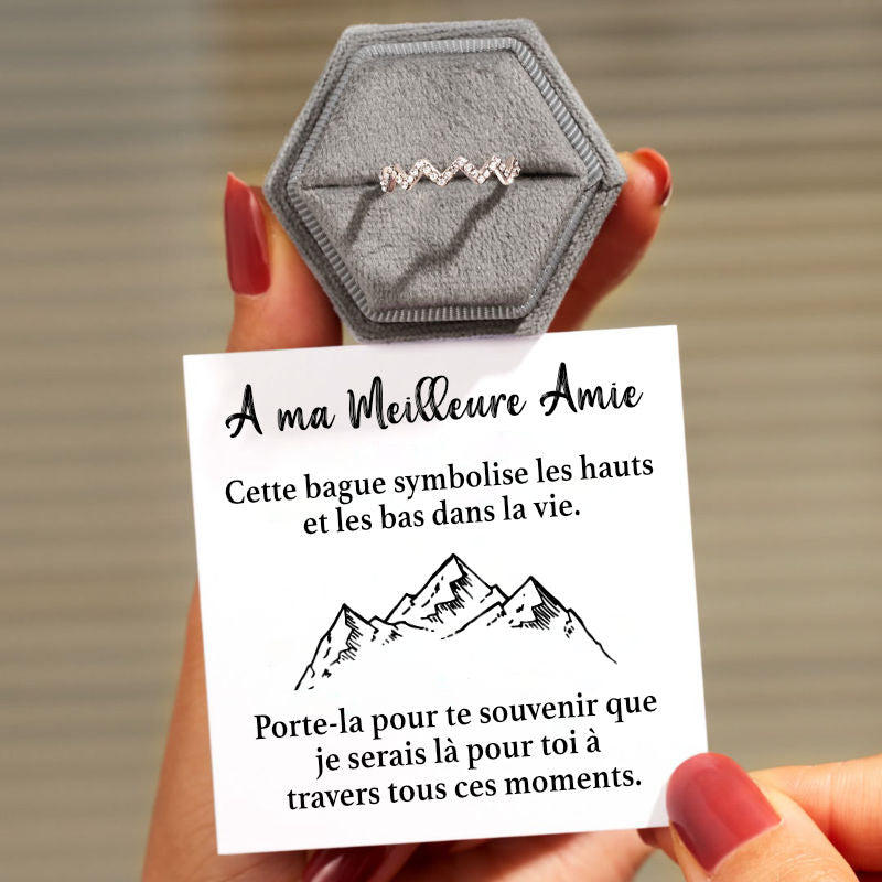 A ma Meilleure Amie - Je serais avec toi - Bague en Argent 925