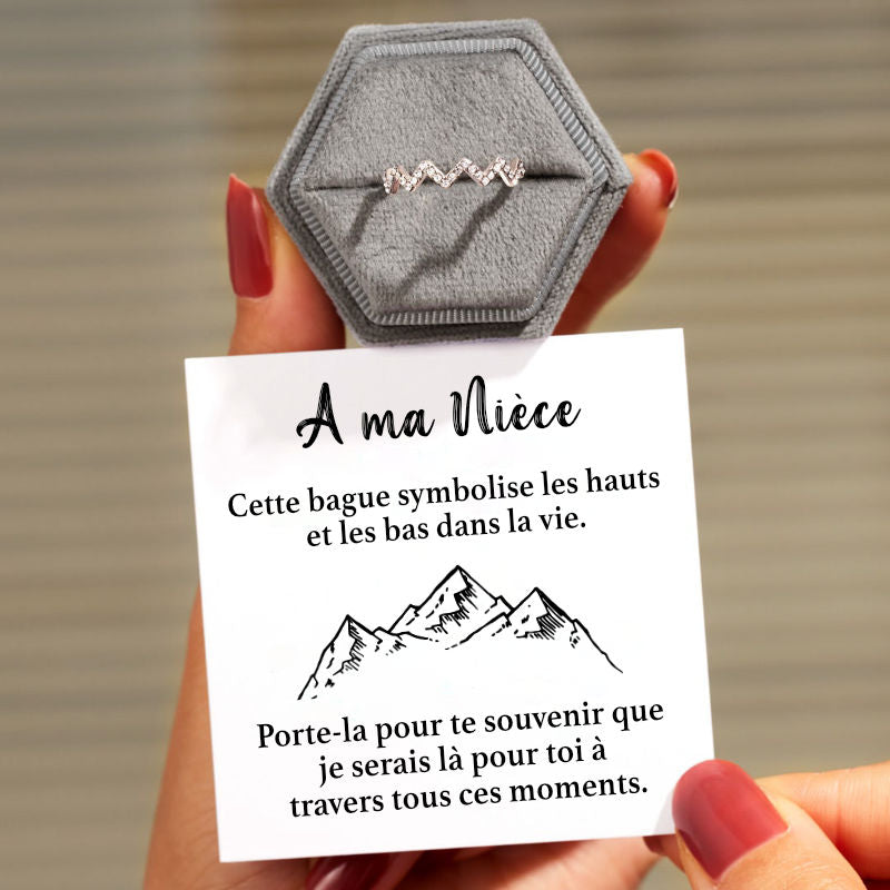 A ma Nièce - Je serais avec toi - Bague en Argent 925
