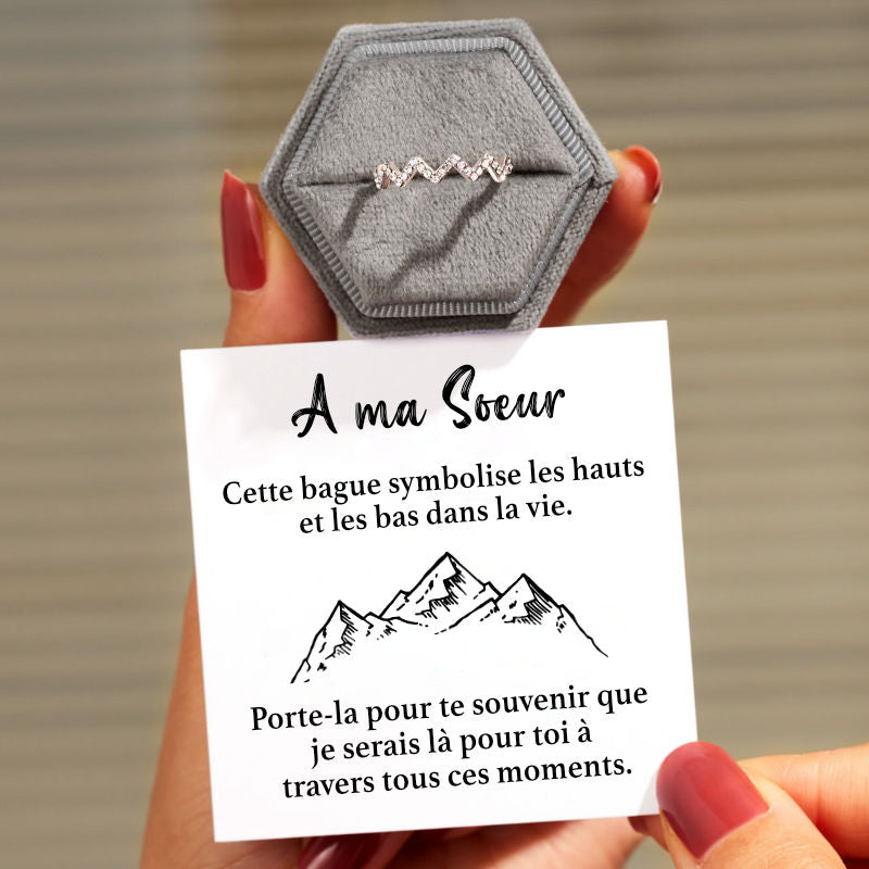 A ma Soeur - Je serai avec toi - Bague en Argent 925
