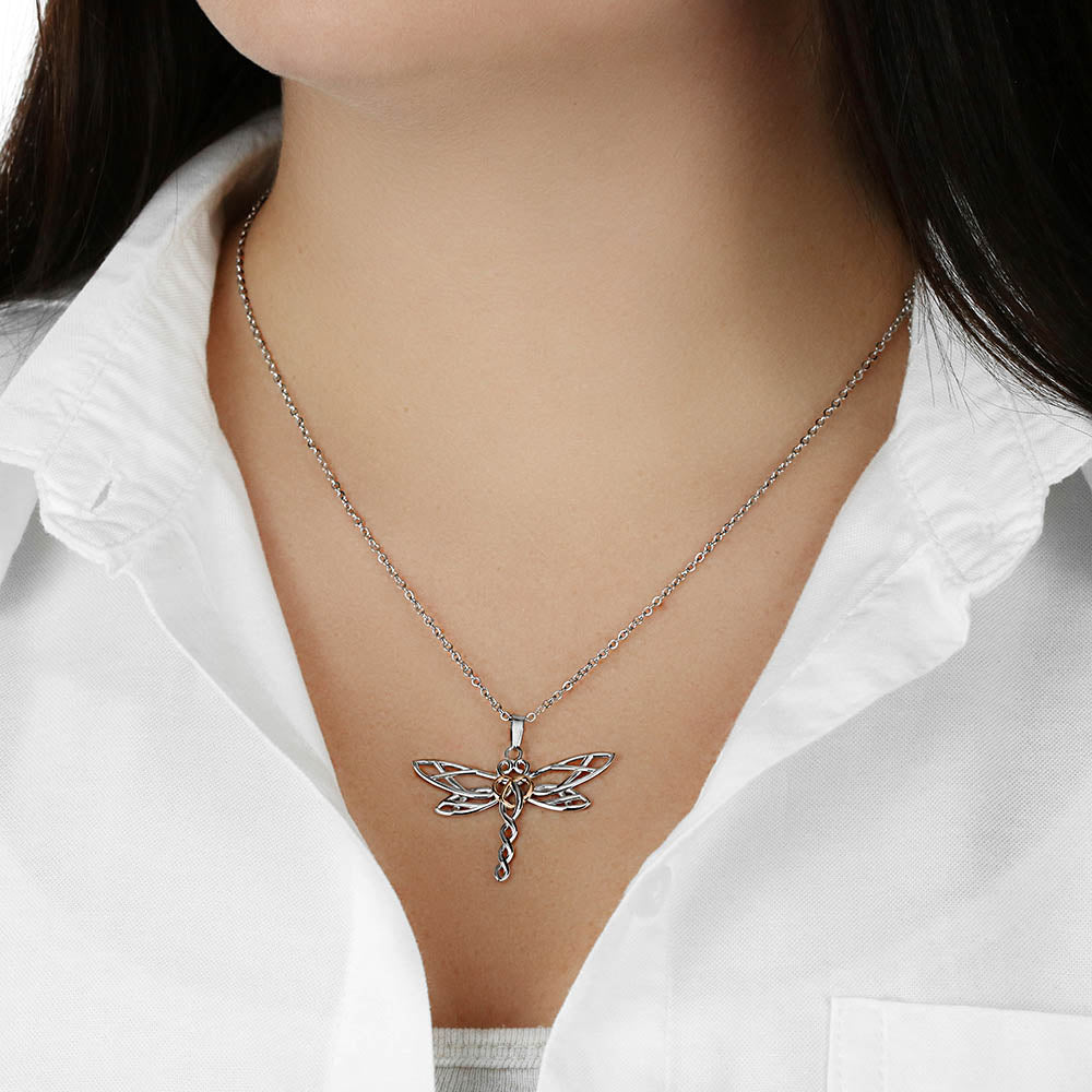 De mon Papa au Ciel - Collier Libellule