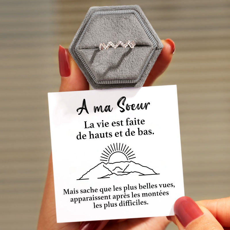 A ma Soeur - Sois forte - Bague en Argent 925