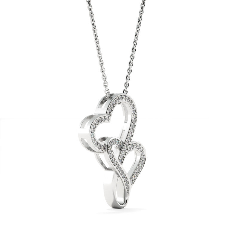 A ma Fille - Collier Cœurs Enlacés