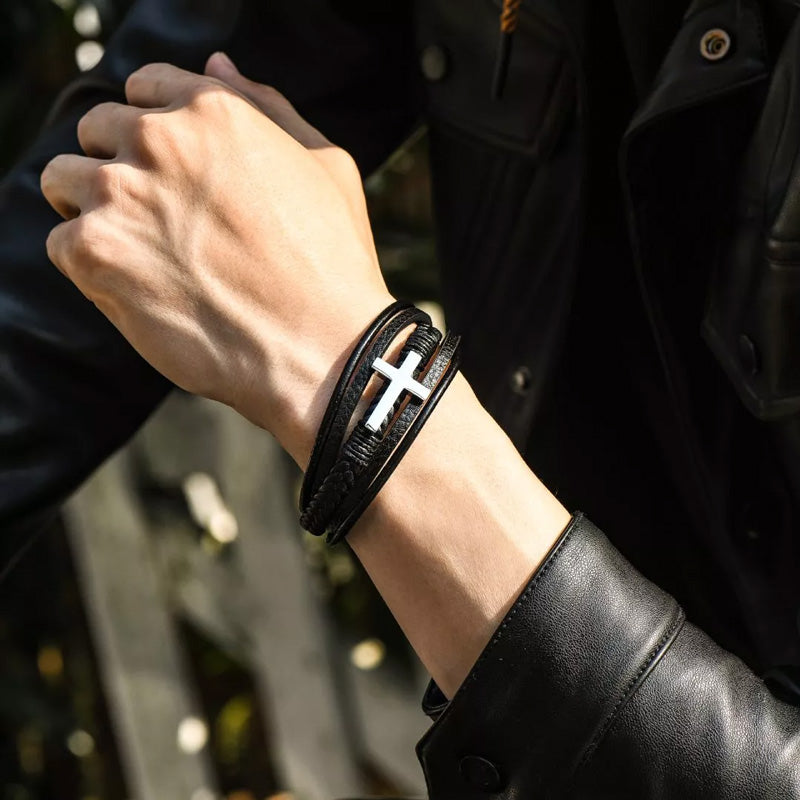 A mon Fils - Je crois en toi - Bracelet en Cuir
