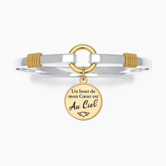 Bracelet Médaillon - Un bout de mon cœur est au ciel