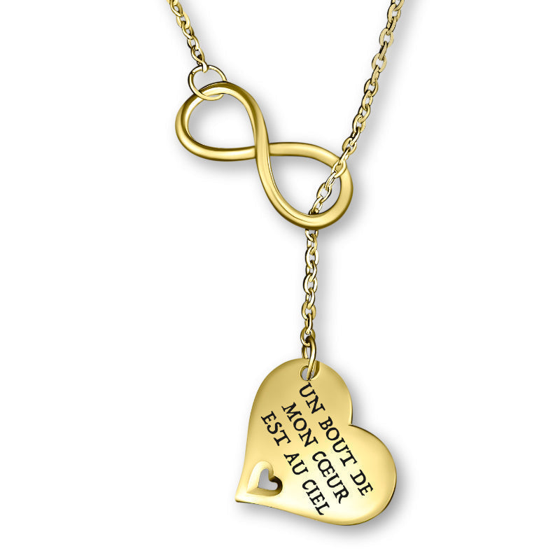 Mon Fils - Un Bout de mon Cœur est au Ciel - Collier Infinity