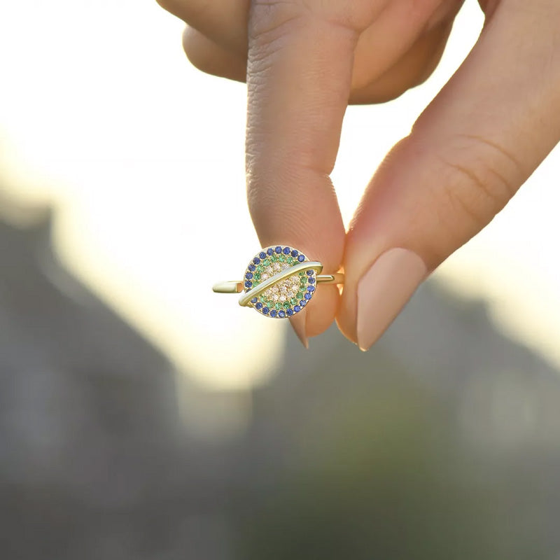 A ma Fille - Bague Planète Tournante - Bague Fidget Anti-anxiété