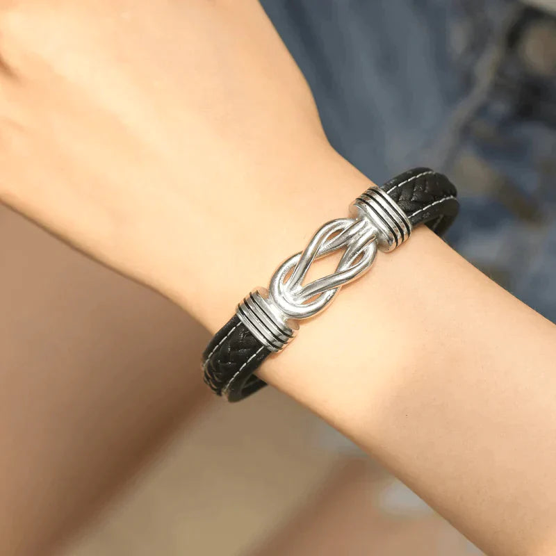 A mon Chéri - Liés pour toujours - Bracelet en cuir tressé