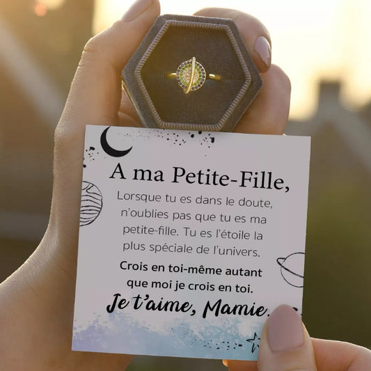 A ma Petite-Fille - Bague Planète Tournante - Bague Fidget Anti-anxiété